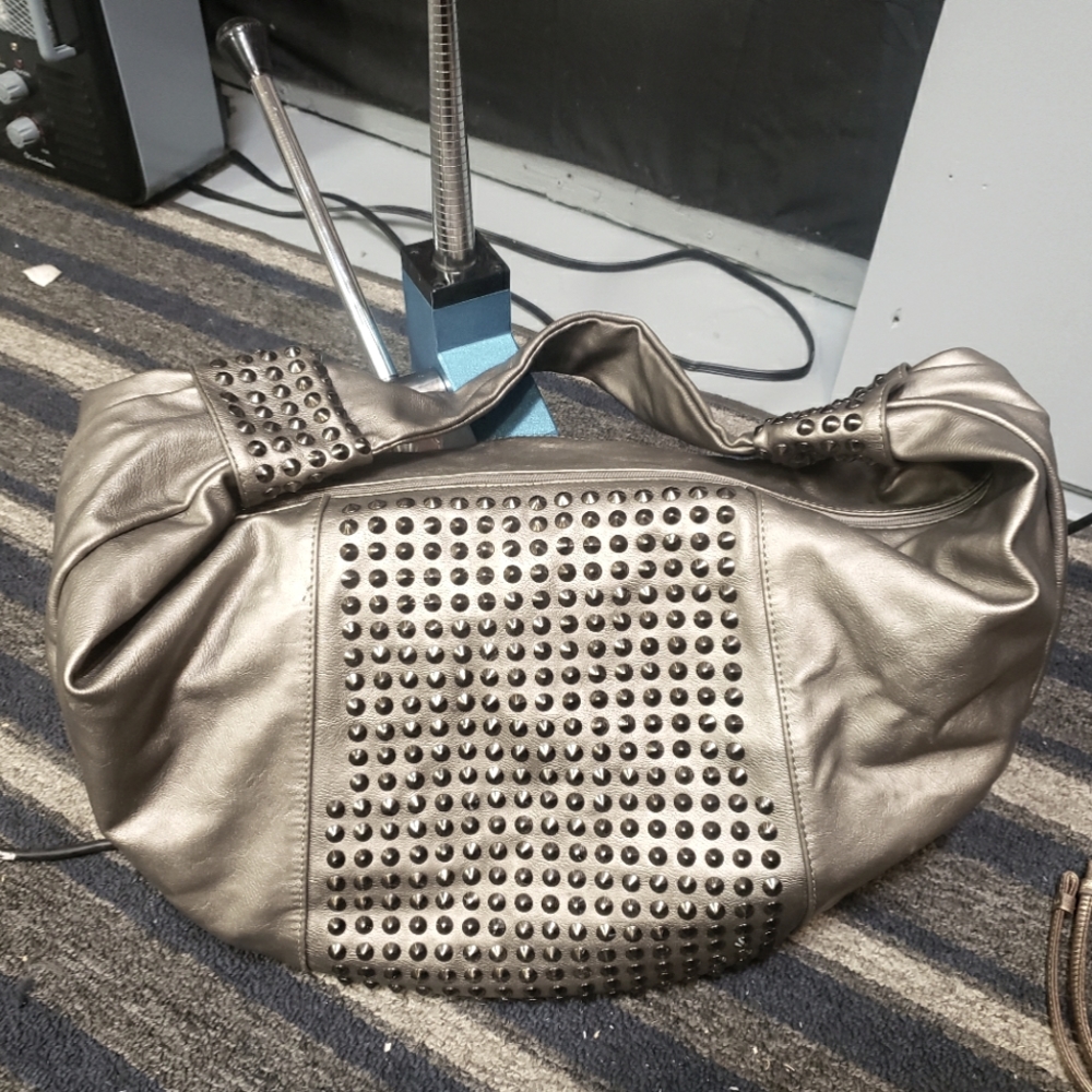 MMS large metallic hobo bag